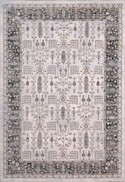 Dynamic Rugs CARSON 5225-109 Ivory and Black